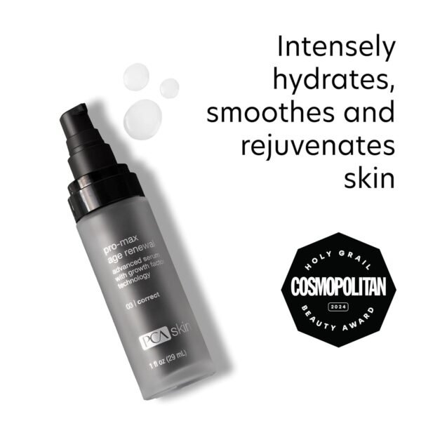 PCA SKIN Pro Max Age Renewal Anti Aging Serum, Anti Aging Face Serum for Reducing Wrinkles and Sagging Skin, Helps Lift and Firm Skin on Face and Neck, Safe For All Skin Types, 1.0 oz Pump Bottle - Image 5
