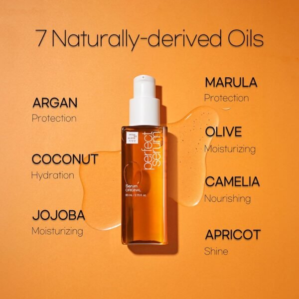 Mise En Scene PerfectSerum Original - HairOil for Frizzy & Dry, Hydration and Nutrition Hairy Essence for Damage Care, Korean HairCare Product, Hair Serum 2.71 Fl. Oz. - Image 4