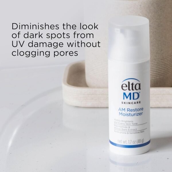 EltaMD AM Restore Face Moisturizer for Women and Men, Light Moisturizer Face Cream, Made with Niacinamide and Hyaluronic Acid, 1.7 oz Pump - Image 5