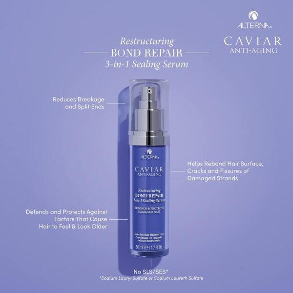 Alterna Caviar Anti-Aging Restructuring Bond Repair Leave In Hair Serum Treatments for Damaged Hair | Sulfate Free, Paraben Free - Image 3