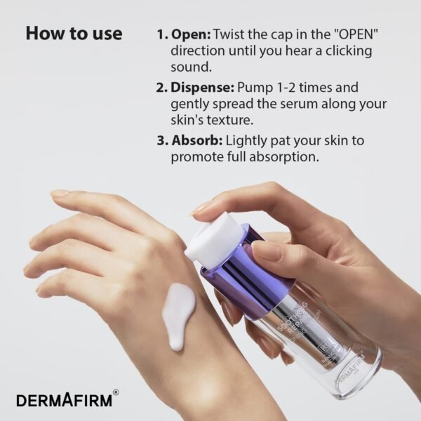 DERMAFIRM Korean Bakuchiol Retinol Serum for Wrinkles w/Niacinamide & Peptides | Soothing Repair Toning Serum R4 for Wrinkle | No Animal Trials 1.01 fl oz - Image 7