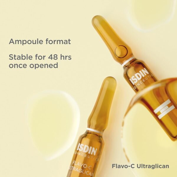 Vitamin C and Hyaluronic Acid Serum ampoule, Flavo-C Ultraglican by ISDIN - Image 6