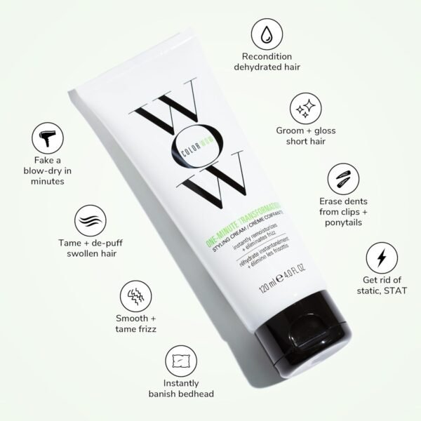 COLOR WOW One Minute Transformation – Instant frizz fix| Nourishing styling cream smooths, tames + defrizzes on the spot| Avocado oil + Omega 3’s hydrate, repair for silkier, smoother texture - Image 4