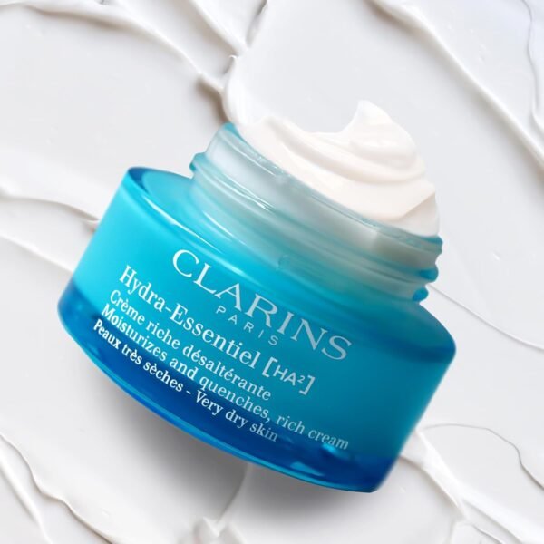 Clarins Hydra-Essentiel Rich Cream|Intensely Hydrating Moisturizer|60 Seconds to Plumper Skin*|Nourishes, Softens and Soothes|Double Dose Hyaluronic Acid|Very Dry Skin Type|1.7 Ounces - Image 6
