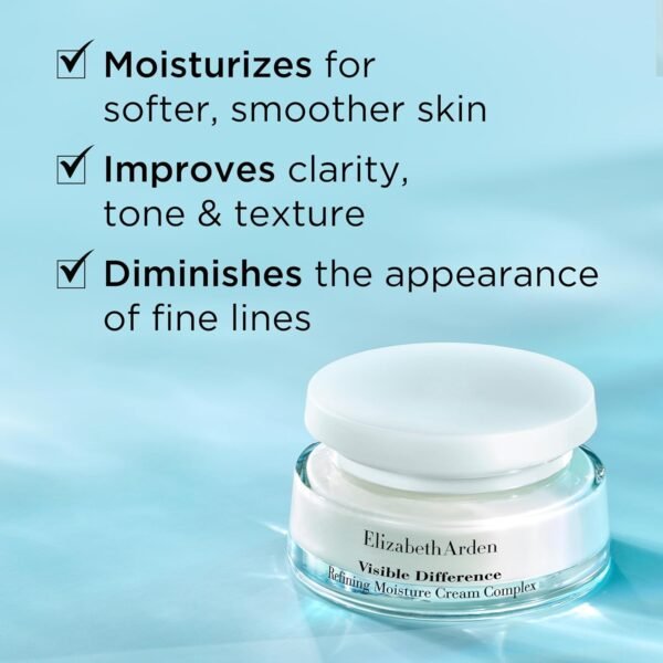 Elizabeth Arden Visible Difference Refining Moisture Cream Complex, Daily Face Moisturizer, Prevents Hydration Loss, Dermatologist and Clinically Tested, 2.5 Oz - Image 5
