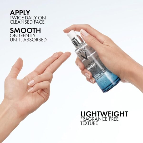 Vichy Mineral 89 Fortifying & Hydrating Daily Skin Booster, Pure Hyaluronic Acid Serum For Face, Plumps & Hydrates, Repairs Skin Barrier, Lightweight Moisturizing Gel, Fragrance Free & Oil-Free - Image 8