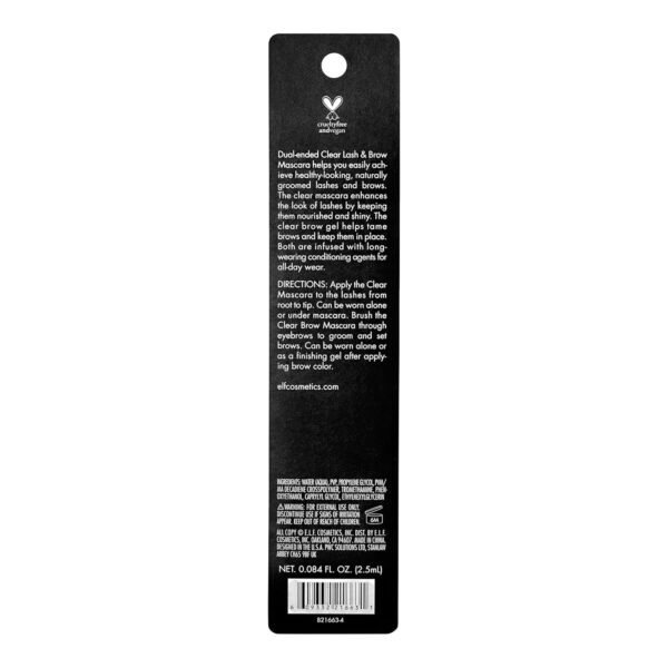 e.l.f. Clear Brow & Lash Mascara, Dual-Sided Brushable Clear Gel For Groomed Brows & Eyelashes, Long-Wear Conditioning Formula, Vegan & Cruelty-Free - Image 6