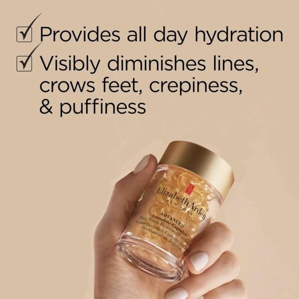 Elizabeth Arden Advanced Ceramide Eye Serum Capsules, Anti-Aging Skincare for Wrinkles & Crow's Feet, Fragrance-Free Hydrating Formula for Brighter, Firmer Skin, 60 Count - Image 10