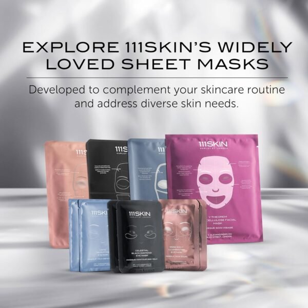 111SKIN Y Theorem Bio Cellulose Facial Mask for All Skin Types, Hydrating Face Mask with NAC Y2, Ectoin & Centella Asiatica, Enhances Skin Elasticity, Skincare Sheet Masks for Self Care, 5x 0.78 fl oz - Image 8