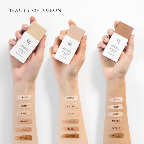 Beauty of Joseon Daily Tinted Fluid Sunscreen 12 Shades for Face Moisturizing Broad Spectrum SPF 40 Korean Skincare 50ml, 1.69 fl.oz #LP100 - Image 6