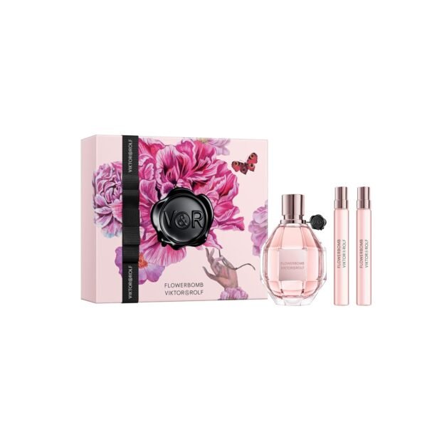 Viktor&Rolf - Flowerbomb Eau de Parfum - Mother's Day Perfume Set - Floral & Woody - With Notes of Vanilla, Jasmine, & Rose - 3.4 Fl Oz & 2 0.34 Fl Oz Travel Size Fragrances - Image 2