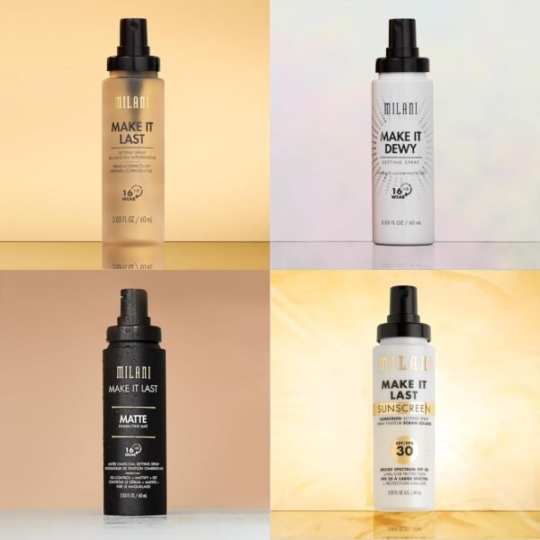 Milani Make It Dewy Setting Spray 3 in 1- Hydrate + Illuminate + Set (2.03 Fl. Oz.) Makeup Finishing Spray - Makeup Primer & Hydrating Setting Spray - Image 6