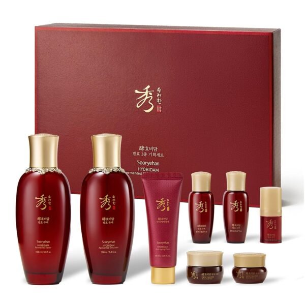 Sooryehan Ginseng Skincare Set - Hyobidam Korean Skin Care Set, Premium Gift Set for Intense Hydration, Firm Skin, Wild Ginseng, 13.53 fl oz - Image 2