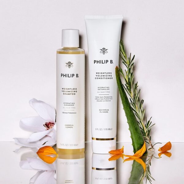 PHILIP B Weightless Volumizing Conditioner, 6 fl. oz. (178 ml) - Ultra-light Hair Detangler, Adds Extra Body and Shine - Image 6