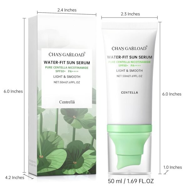 Tinted Sunscreen for Face & Body – Madagascar Centella SPF 50+, Mineral with Tinted Moisturizer, Hyaluronic Acid & Niacinamide, Lightweight Korean Skin Care Sunblock, 50ml - Image 9