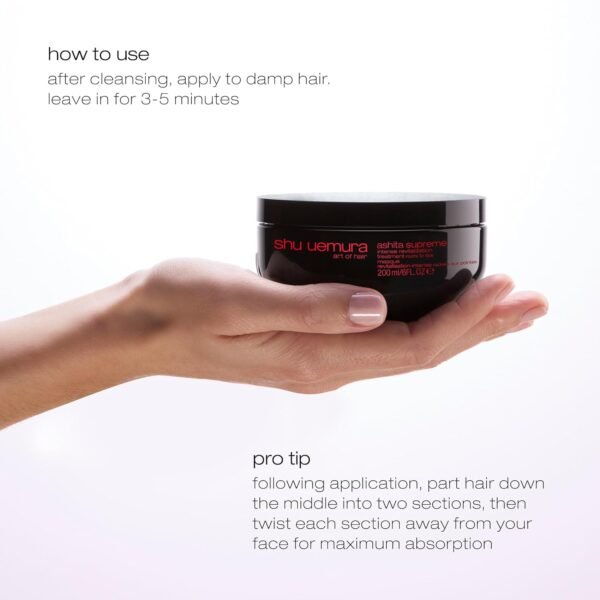 Ashita Supreme Smoothing Treatment Mask - Adds Shine, Reduces Frizz, Strengthens Strands, Prevents Breakage, For All Hair Types, 6 Fl Oz - Image 6
