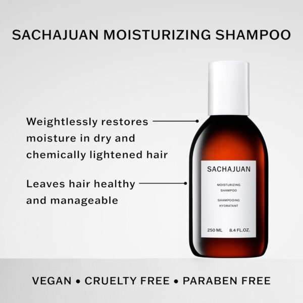 SACHAJUAN Moisturizing Shampoo, for Damaged, Dry, Bleached or Colored Hair, Moisture-Rich with Argan Oil - Image 3