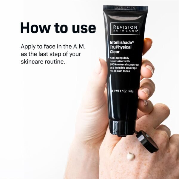Revision Skincare Intellishade® TruPhysical Clear, Anti Aging Daily Moisturizer with SPF 50, Untinted and Oil Free, with Peptides and Antioxidants 1.7 oz - Image 4