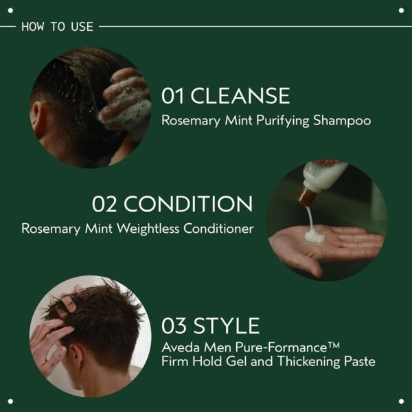 Aveda Rosemary Mint Purifying Shampoo | Clarifying Shampoo | Adds Shine | for Normal to Oily Hair, Fine to Medium Hair Types | 97% Naturally Derived - Image 8