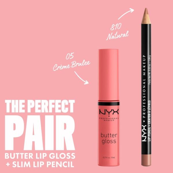NYX PROFESSIONAL MAKEUP Butter Gloss, Non-Sticky Lip Gloss - Creme Brulee (Natural) - Image 5
