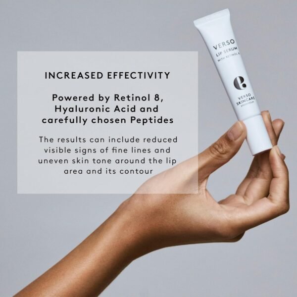 Verso Skin Care | Moisturizing Lip Serum with Retinol 8 | Anti Aging Lip Plumper for Soft Lips & Youthful Skin | Lip Care Made Easy (0.5 fl oz) - Image 5