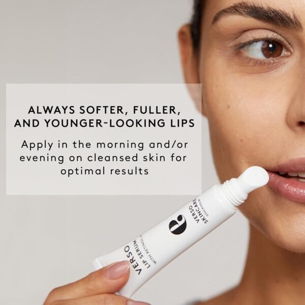 Verso Skin Care | Moisturizing Lip Serum with Retinol 8 | Anti Aging Lip Plumper for Soft Lips & Youthful Skin | Lip Care Made Easy (0.5 fl oz) - Image 6