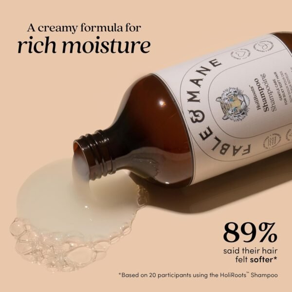Fable & Mane Hydrating Shampoo, Moisturises and Cleanses Dry, Damaged Hair with Aloe Vera and Coconut Oil. For Medium to Thick Hair Types - Image 3