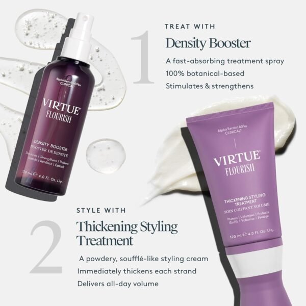 VIRTUE Flourish Hair Thickening Styling Treatment for Thinning or Fine Hair, Volumizes and Thickens Thin Hair, 4 Fl Oz - Image 5