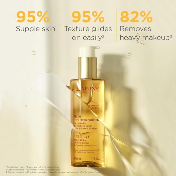 CLARINS Total Cleansing Oil | Removes Long-Wearing, Heavy and Waterproof Makeup and Pollutants | Preserves Skin's Microbiota | Easy Rinse | Safe For Use On Face, Eyes and Lips | Dermatologist Tested - Image 3