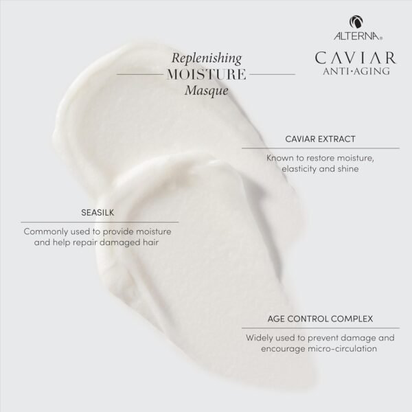 CAVIAR Anti-Aging Replenishing Moisture Hair Masque | Replenishes Dry, Coarse, Damaged Hair | Sulfate Free - Image 4