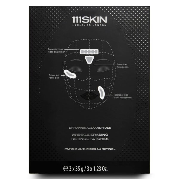 111SKIN Wrinkle Erasing Retinol Patches, Non-Invasive Forehead Wrinkle Patches for Under Eye & Smile Line Set with Vitamin C, Peptides & Microcone Technology, Suitable for All Skin Types, 3 x 1.23 oz - Image 2
