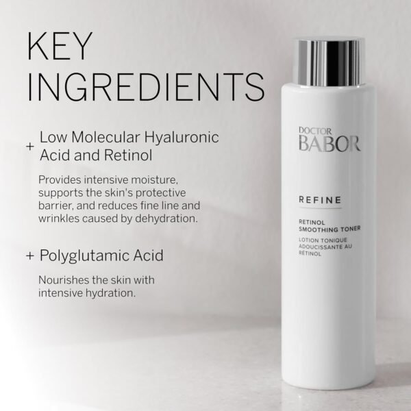 Doctor BABOR Refine Retinol Smoothing Toner, Travel Toner for Face, Hydrating and Reduces Winkles, Redness and Blemishes, 1 oz - Image 3