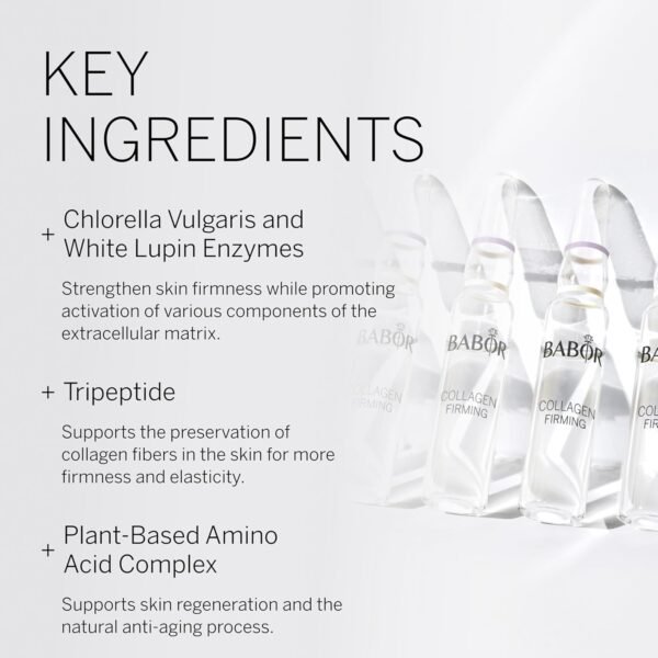 BABOR Collagen Firming Ampoule Concentrate, Collagen Skincare Capsule, Anti Aging Serum, Increase Elasticity, Firming and Lifting 7 Day Treatment - Image 4