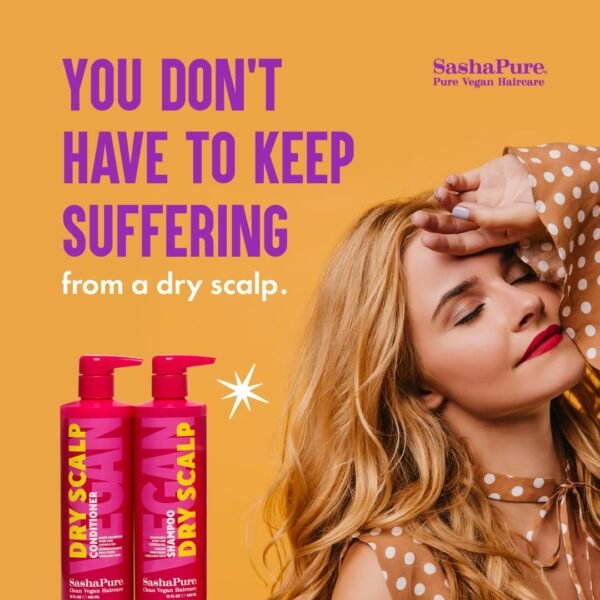 Dry Scalp Shampoo with Organic Sacha Inchi Oil, Deep Cleansing & Scalp Moisturizing, Soothes & Calms Irritated Scalp, Sulfate-Free 15 Fl Oz - Image 7