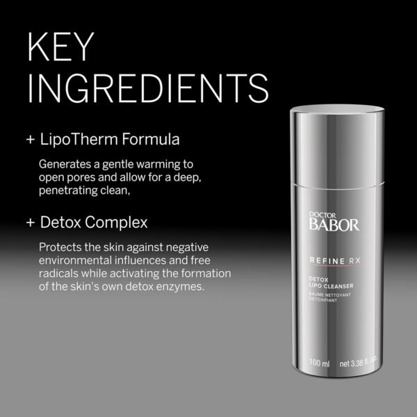 BABOR DOCTOR Refine RX Detox Lipo Cleanser, Warming Cleanser with Aloe Vera (Cleanser) - Image 4