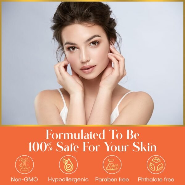 Collagen & Vitamin C Face Serum - Anti-Aging, & Smoothing - Dermatologist Tested, Clean Beauty, Cruelty Free Korean Skin Care for All Skin Types - 1.69 FL.OZ. - Image 6