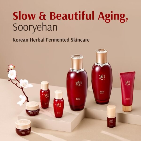 Sooryehan Ginseng Skincare Set - Hyobidam Korean Skin Care Set, Premium Gift Set for Intense Hydration, Firm Skin, Wild Ginseng, 13.53 fl oz - Image 4