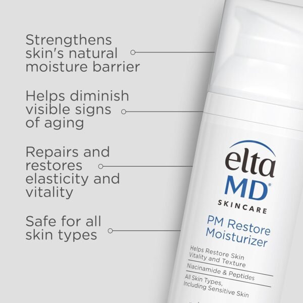 EltaMD PM Restore Face Moisturizer, Night Moisturizer for Face, Restores Skin Elasticity and Vitality Overnight, Safe For All Skin Types - Image 3