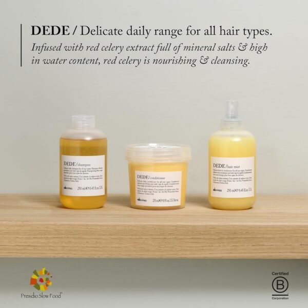 Davines DEDE Shampoo, Delicate Daily Cleansing for All Hair Types, Balance and Add Shine - Image 5