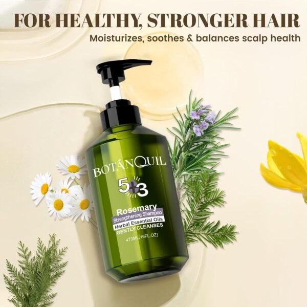 Rosemary Hair Growth Shampoo, Strengthening Shampoo 473 ml(16 fl.oz), For All Hair Types, with Herbal Essential Oils and Plant Extracts for Thinning Hair for Women and Men - Image 4