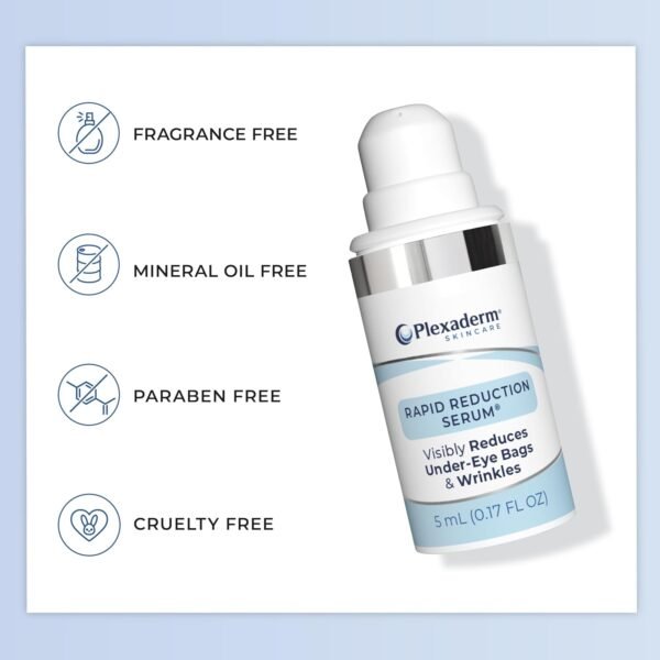 Plexaderm Rapid Reduction Eye Serum - Visibly Reduces Under-Eye Bags, Wrinkles, Dark Circles, Fine Lines & Crow's Feet Instantly, Anti Aging Wrinkle Remover for Face, Pump - Image 9