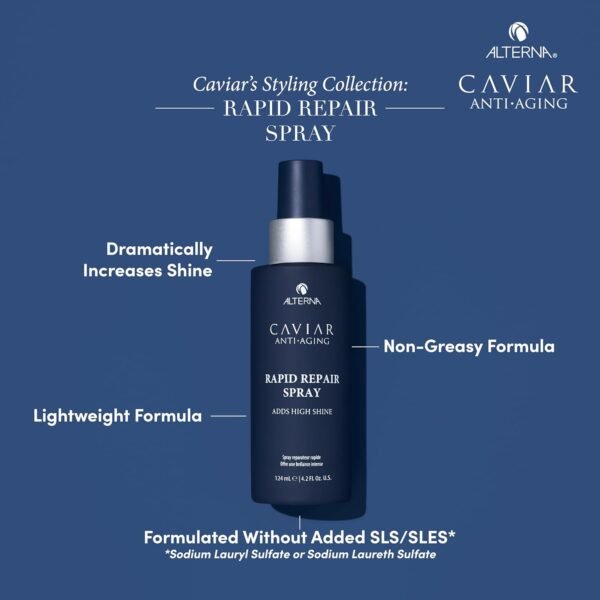 Alterna Haircare CAVIAR Anti-Aging Rapid Repair Spray 4.2 Fl Oz | Instant Shine and Humidity Protection Spray for Hair | Sulfate Free - Image 3