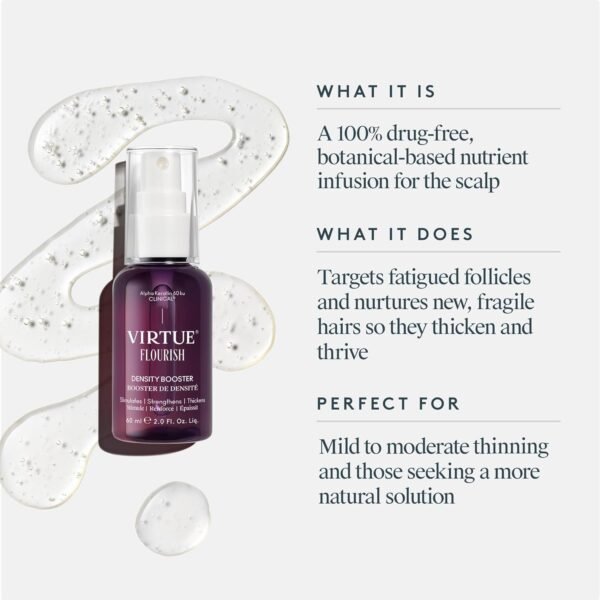 Virtue Flourish Hair Thinning Density Booster Spray Treatment, Hair Growth Product Thickens Hair, Sulfate Free, Color Safe - Image 5