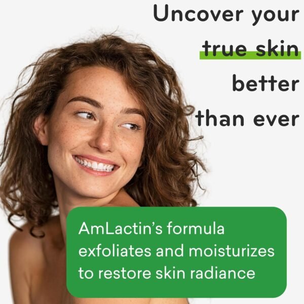 AmLactin Daily Moisturizing Lotion for Dry Skin, 7.9 oz Pump Bottle, 2-in-1 Exfoliator - Body Lotion with 12% Lactic Acid, Dermatologist-Recommended (Packaging May Vary) - Image 5