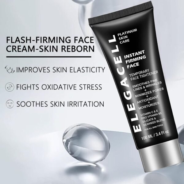 Elegacell Face Tightener Instant Face Lift Cream Temporary Frim Skin Tightening and Lifting Cream-Smooth the Look of Fine Lines 100ml, 3.4 fl.oz - Pack of 2 - Image 5