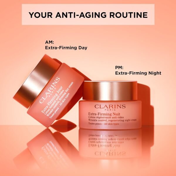 Clarins Extra-Firming Day Cream | Anti Aging Moisturizer | Skin Looks More Radiant, Visibly Firmer and Plumper After 28 Days* | Smoothes Appearance of Lines and Wrinkles | Evens Skin Tone | Hydrates - Image 7