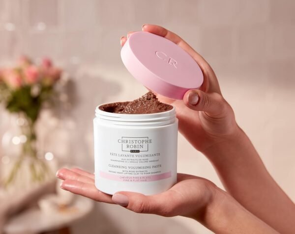Christophe Robin Cleansing Volumizing Paste Shampoo with Rassoul Clay Rose Extracts Unisex Paste for Fine, Thin, and Flat Hair Color Safe - Travel Size 2.5 fl. oz - Image 5