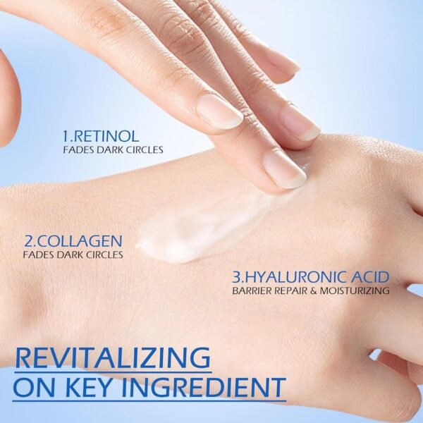 Retinol Eye Cream, Hydrating Under Eye Care Daily Wrinkle Cream, Infused with AHA30% to Smooth and Hydrate Skin, Eye Crea for Dark Circles Treatments, Reduce Under Eye Bags, Smooth Wrinkles, 1Pack - Image 4