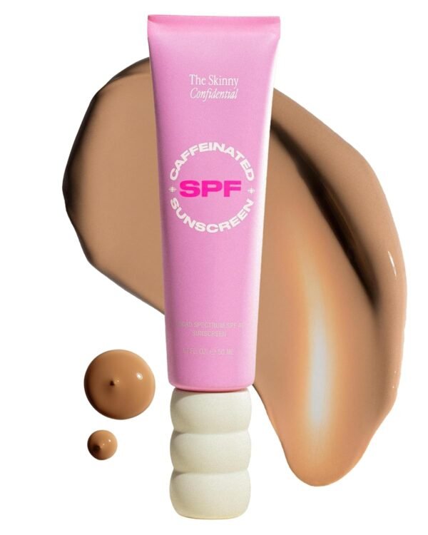 The Skinny Confidential Caffeinated Mineral Sunscreen, SPF 40 - Fragrance-Free Face Sunscreen with No White Cast - Non-Greasy & Lightweight Sun Screen Lotion Reduce Wrinkles, Redness & Puffiness - Image 2