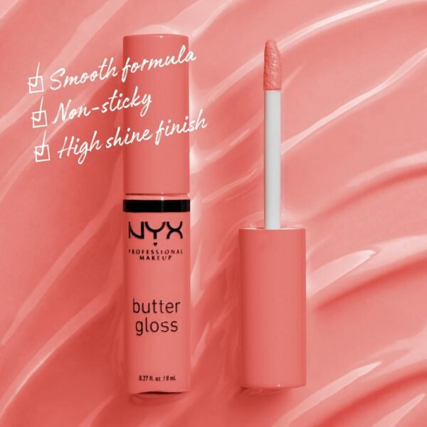NYX PROFESSIONAL MAKEUP Butter Gloss, Non-Sticky Lip Gloss - Creme Brulee (Natural) - Image 3